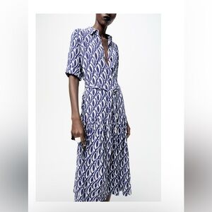 Zara woman collection printed dress
